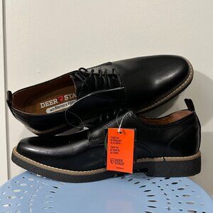 Deer Stags Highland black leather oxford dress shoes size 11 NWT